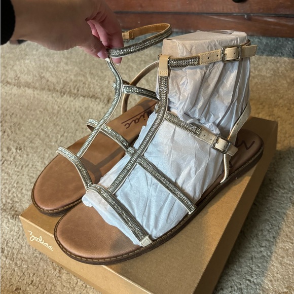 Zodiac Shoes - Zodiac Cintia Rhinestone Gladiator Sandal - Birch Size 9 NWT - BUNDLE DISCOUNT!